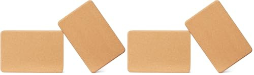 Amazon Basics Naturkork-Yogablock, 23 x 15 x 8 cm, 2er-Set (Packung mit 2)