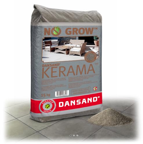 Dansand No Grow Kerama Patio Grout 15kg Grey Brush In Paving Joint Compound | Brush-in grout for paving slabs and block paving, self-setting formula, no wet mess, weed inhibitor