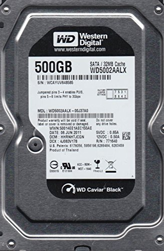 WD5002AALX-00J37A0, DCM HHRNHTJCGN, Western Digital 500GB SATA 3.5 Disco Rigido