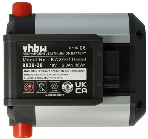 vhbw Akku kompatibel mit Gardena EasyCut Li-18/23 (9824-42) | Rasenmäher Grasschere, Strauchschere 2000mAh (18V, Li-Ion)
