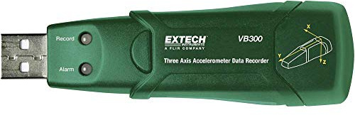 Extech VB300 3-Axlig G-Kraft USB-Dataloggare, upp till +/-18g | 3-axlig chock/vibration upp till +/-18g, upplösning 0,00625g, intervall 50ms-24h, USB, FFT-analys