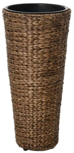 VIVANNO Jardinière individuelle en Jacinthe d'eau Classic Round 60 cm, Brun