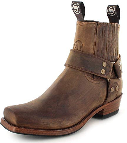 Sendra Boots Botines unisex de piel 8286 para motorista, Tang Lavado, 43 EU