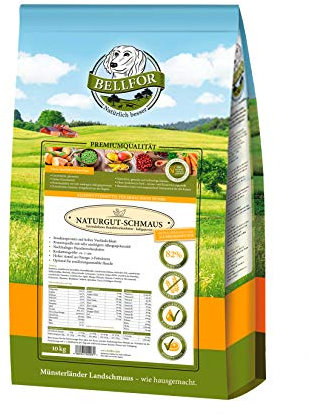 Bellfor Naturgut-Schmaus Hochwertiges Kaltgepresstes Hypoallergenes Trockenfutter für Hunde mit Insekten Getreidefrei Optimal für Ernährungssensible Hunde (10 kg)