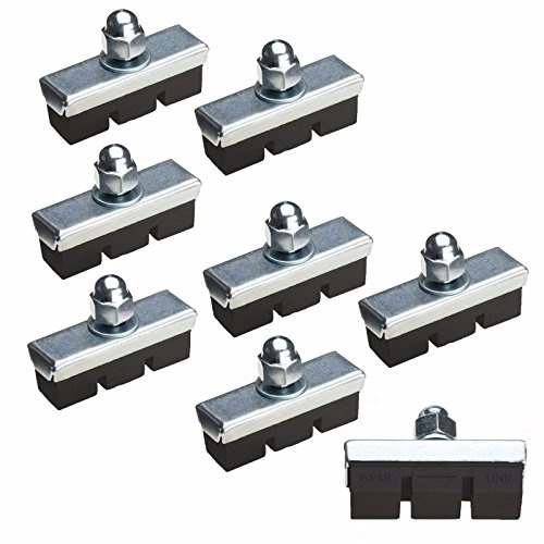 Wideskall® 4 Pairs High Grade 40mm Cycling Bicycle Bike Bolt On Brake Pads