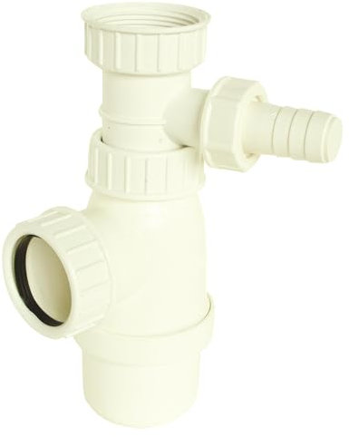 SOMATHERM FOR YOU - P119 - lavandino sifone con uscita regolabile per lavatrice - di plastica bianca