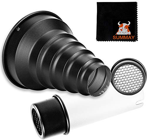 Godox AD-S9 Accessoire Flash Snoot avec Grille en Nid d'abeille nid d'abeille 2 en 1 pour Godox Witstro Speedlite Flash AD200 AD180 Ad360ii AD360