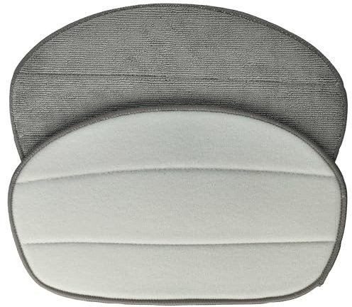 vhbw 2X Wischbezug kompatibel mit Leifheit CleanTenso Dampfreiniger, Dampfmop - Mikrofaser, Grau