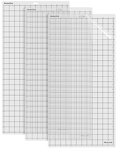 REALIKE - Set di 3 taglieri, 30,5 x 60,96 cm, autorigeneranti, in PVC, StandardGrip, colore: Verde, 450 g, lavaggio a mano solo