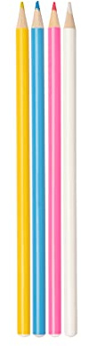 Lot de 4 crayons à craie pour couturière - 4 couleurs
