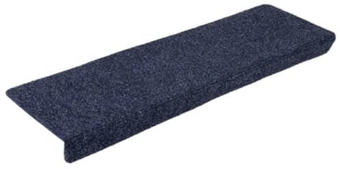 vidaXL Alfombrillas de Escalera 10 uds, Alfombra Antideslizante, Protector de Peldaño, Alfombrilla Adhesiva, Tela Punzonada Gris Antracita 65x21x4 cm
