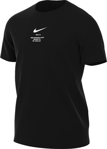 Nike Herren NSW Big Swoosh T-Shirt, Schwarz, M