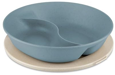 Koziol Connect Separee Piatto Menu con Coperchio Plastica Natura Fiore Blu 1,5 L