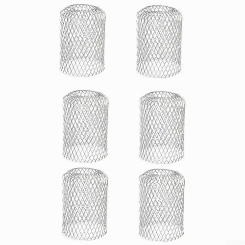 6 Stück Metallgitter Laub Schmutz Dachrinne Schutzgitter Aluminium Abflussrohrabdeckung Sieb Abdeckungen für Moos Blätter Muck Schlamm andere Schmutz