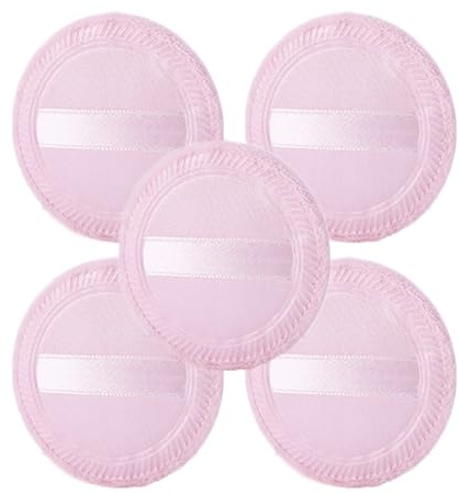 Zopseet 5 Pcs Makeup Powder Puff Washable Cotton Powder Puff Round Powder Puff for Loose Powder Mineral Powder Body Powder Powder Foundation