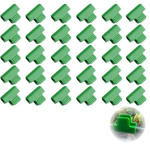 BRITECO 30 PCS Greenhouse Clamps 11mm, Durable Garden Hoops Clips for Netting, Plant Support Clips, Reusable Plastic Clamps for Securing Greenhouse Film and Shade Netting