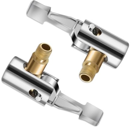 2 Stück Autoventil Adapter, 8mm Auto Luftpumpen Clip Reifen Air Chucks Luftpumpe Adapter Autoventil Hebelstecker Reifenfülldüse Tragbarer Druckluft Reifenfüllnippe Ventil Adapter für Auto Reifenfüller