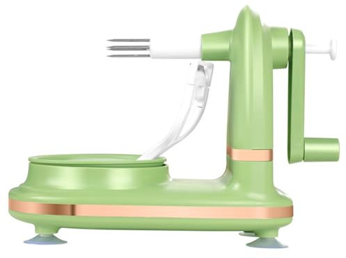 Gaxcent Pelador De Manzanas Manivela, Descorazonador Y Cortador PP Máquina Peladora Frutas Acero Inoxidable con Cortadora para Cocina Profesional,A