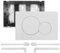 Placa de pulsador para inodoro, placa de accionamiento, placa de pulsador compatible con Geberit Sigma01, placa de accionamiento para WC Element (blanco mate)