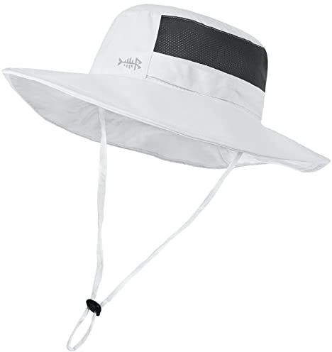 Bassdash Sonnenhut Fischerhut Bucket Hut UPF 50+ UV-Schutz Wasserdichter taktischer Angelhut mit breiter Krempe Einstellbare Größe mit Abnehmbarer Halsklappe für Männer und Frauen