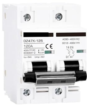 Disjoncteur CC CA 400 V 80 A 100 A 120 A MCB 400 V A Disjoncteur de surcharge thermique for batterie de panneau solaire(100A)