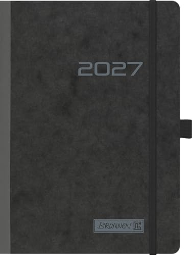 BRUNNEN Buchkalender Mod. 796 2027 | A5, Karton, schwarz