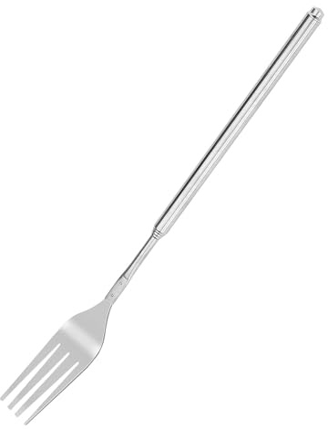 Tenedor Extensible De Acero Inoxidable, Tenedores RetráCtiles, Fourche TéLescopique Pour Barbecue, Pour Fruits, Desserts, Barbecue, Pique - Nique, Dîner, Longueur Télescopique 23-64,5cm