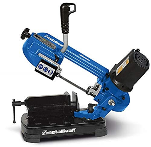 Metallkraft Gehrungsbandsäge MBS 105, mit Bi-Metall-Sägeband, Sägebügel schwenkbar, Materialanschlag, 230 V, 3630105