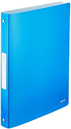 Leitz 42580036 Ringbuch WOW, A4, PP, 4 Ringe, 25 mm, blau metallic