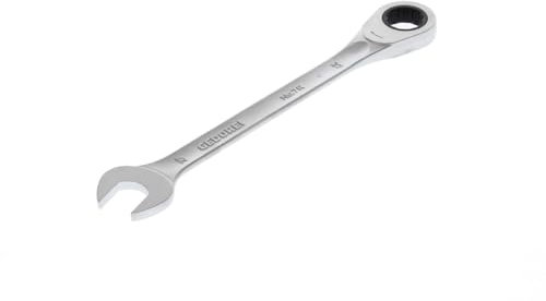 GEDORE Maulschlüssel mit Ringratsche, SW 27 mm, flach, 12-kant, UD-Profil, Schraubenschlüssel, 7 R 27
