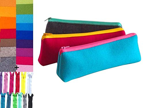 Federmäppchen, Stiftemäppchen, Stiftetasche, Schulmäppchen, Stifte, Etui, genäht, Filz, individualisiert