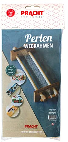 Pracht Creatives Hobby 3331-035 Perlenwebrahmen aus Holz, zum Perlenfädeln, zerlegt, mit Anleitung, zum Weben von Freundschaftsbändern und Armbändern