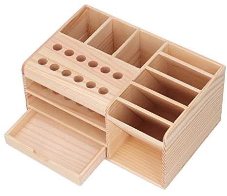 Repair Tool Organizer, Storage Parts Box for Screwdriver Screw Tin Scraper Soldering EtcRepair Synthetic Wood Strong Smoothly Wooden Classified Edges