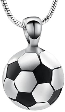 VCCWYQK Cremation Jewelry Urn Necklaces for Ashes Stainless Steel Pendant Sport Baseball Football Memorial Keepsake Necklace Ash Holder Keepsake