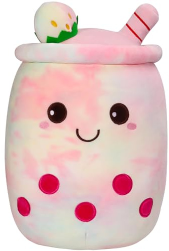 HXPLN Bubble Tea Kuscheltier 35cm, Kawaii Plüschtier, Kissen Süße Plüschtiere für Mädchen und Jungen, PlüSch Spielzeug für Kinder Erwachsene (Bunte)