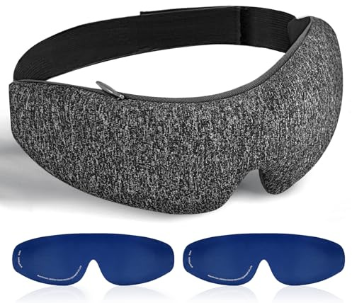 uncn Augenmaske, Kühlmaske Augen 2*Eisbeutel, Kühlpads mit Waschbarer Bezug