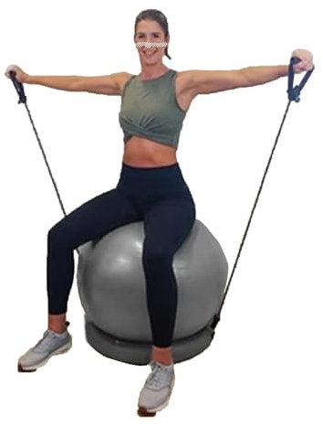 Sitzball Trainingsballstuhl für Yoga/ Fitness, Stabilitätsballstuhl für Das Büro zu Hause Im Klassenzimmer, Schwangerschaftsballsitz mit Pumpe, Rückenschmerzen Lindern ( Size : Diameter 65cm ( 25 5/8