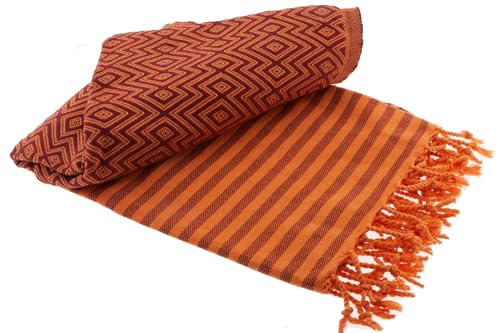 Stefano Ferrante KELIM LUX Summer Hamamtuch (türkis/Magenta) | 100% Baumwolle, 100x180 cm, Saunatuch, Pestemal, Fouta