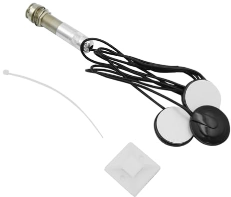 Alnicov Micro autocollant Piezo 6,35 mm Jack Disc 3 transducteurs Microphone pour guitare acoustique Ukulélé Mandoline Banjo Violon Instruments à cordes