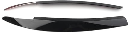 JINFOLI For VW, for Scirocco, 2009–2017, Auto-Kopf-Licht-Lampe, Scheinwerfer, Augenbraue, Augenlid-Abdeckung, Verkleidung, glänzend schwarz, ABS-Dekorationsstreifen links rechts Augenbrauen