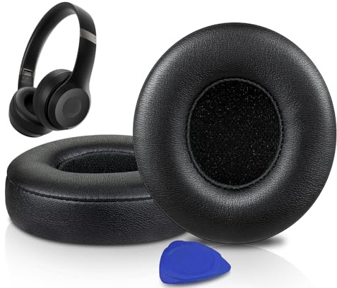 SOULWIT Earpads for Beats Solo 4 On-Ear Headphones - Black | Do Not Fit Beats (Studio Over-Ear, Solo HD, Solo2, Solo3) Headphones