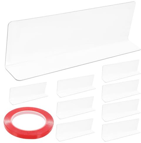 CAXUSD 10stücke Förmige Regalteiler Aus Klarem Material Robust Und Langlebig Für Schränke Und Warenregale Einfach Zu Montieren Organisieren Für Getränke Snacks Und Andere