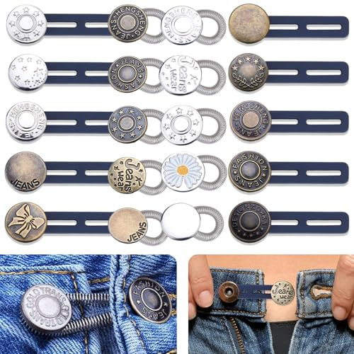 Katyjun 20 Stück Hosenerweiterung Damen, Hosenknopf Verlängerung, Hosenbunderweiterung für Hosen
