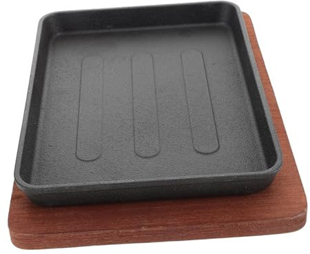 Cabilock Plato Para Bistec Sartén De Hierro Parrilla Para Bistec Platos Para Sartén Para Parrilla De Estufa
