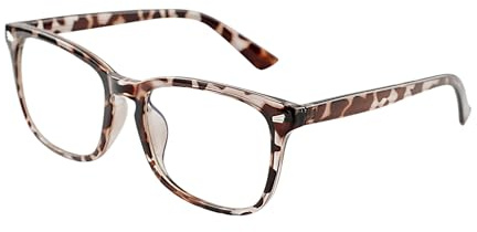JoXiGo Blaulichtfilter Brille Computerbrille Anti-Blaulicht Ohne Stärke Anti-Müdigkeit UV-Schutz-Mode Rahmen
