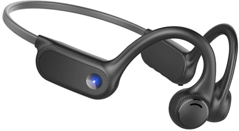 Bone Conduction Headphones,Open ear Headphones Wireless Bluetooth 5.2 Waterproof Running headphones with Mic,Type c,10H Playtime for Running,Gym,Cycling,Workout. (Gray)