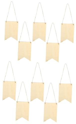ARTIBETTER 10 Stk Teiliges Unbehandelte Holzschilder zum Bemalen Natürliche Holzanhänger mit Glatten Kanten DIY Holzplatten für Gartenschilder Wohnraumdekoration und Kreative Bastelprojekte