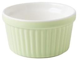 Lot de 6 ramequins de 240 ml, ensemble de ramequins en porcelaine for four, moules à soufflé, moules à crème anglaise for la cuisson et bol à glace(6 pieces green)