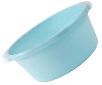 NOLITOY 2 pièces Bassin de Lavage Plastique Grand Seau Antidérapant pour Maison Salle de Bain Cuisine Multifonctionnel Écologique sans Odeur Couleur Bleu Ciel