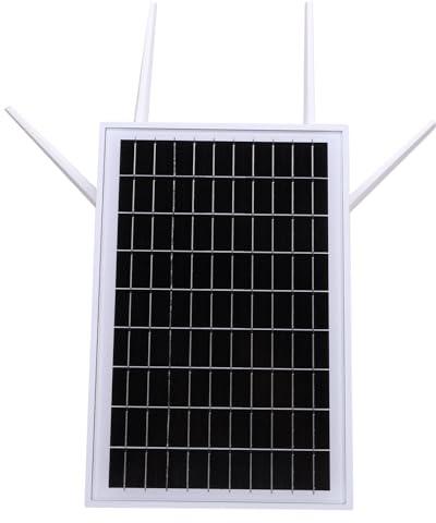 TOPINCN Enrutador 4G Al Aire Libre con Energía Solar, Enrutador WiFi Al Aire Libre LTE Modem Router con un Panel Solar de 15 W, de Internet Inalámbrico a (Versión de la UE)